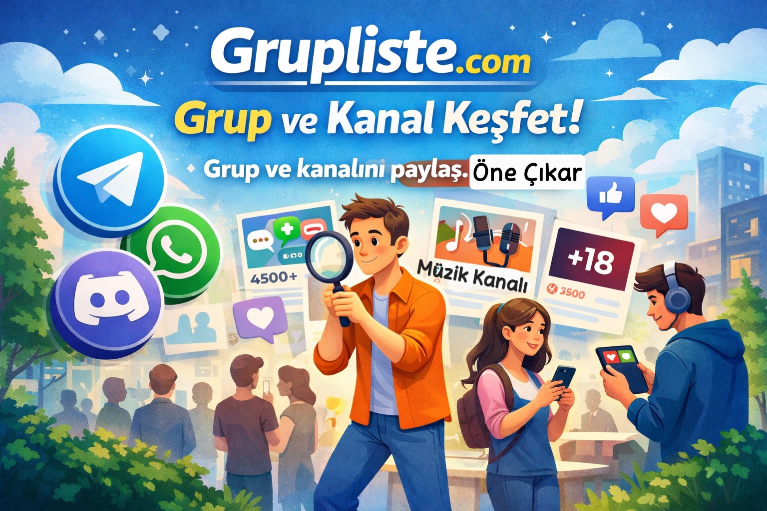 Grupliste.com: Telegram, WhatsApp ve Discord Grup & Kanal Keşfi